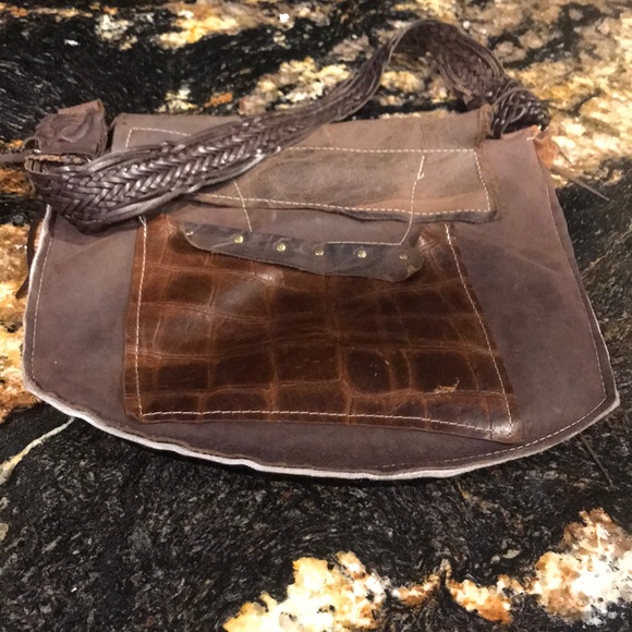 Leather Hide -Custom Made Messenger Bag-EUC - Picture 6 of 11